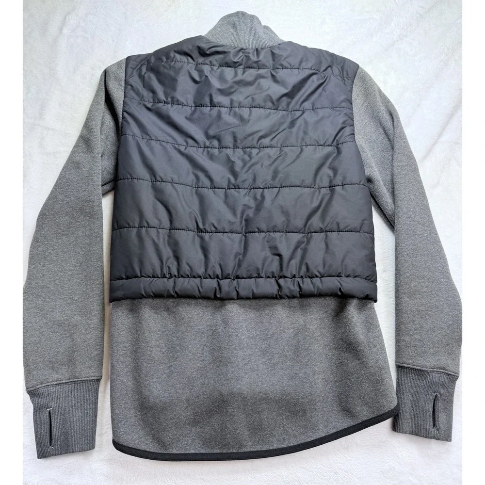 Athleta Fjord Hybrid PrimaLoft Jacket Women Black Quilted Puffer Full Zip XS